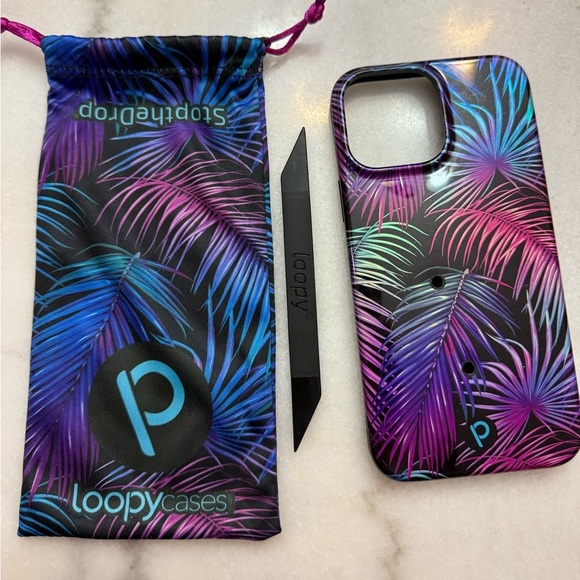 Loopy Case Other - Loopy Original - iPhone 13 Pro Max (6.7" Screen) - Aurora Palms Iridescent Ed